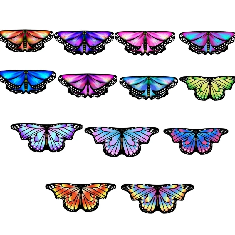 Capa mariposa Hada para niñas Halloween, 13 colores, 118x48cm, accesorio vestuario, Cosplay, ropa ropa