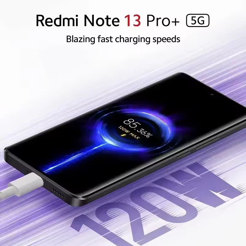 Global Version Xiaomi Redmi Note 13 Pro Plus 5G Smartphone Dimensity 7200-Ultra IP68 200MP OIS Camera 120Hz 1.5K Curved Display