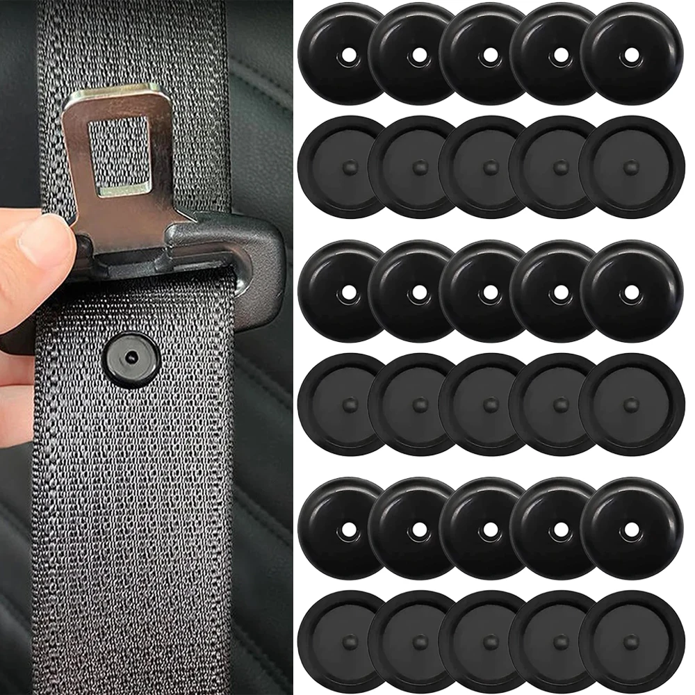 10 Uds. Hebilla para cinturón de seguridad de coche, Clips de botón de parada para cinturón de seguridad de coche, ajustador de cinturón de seguridad, retenedor, Clips de remache, venta al por mayor