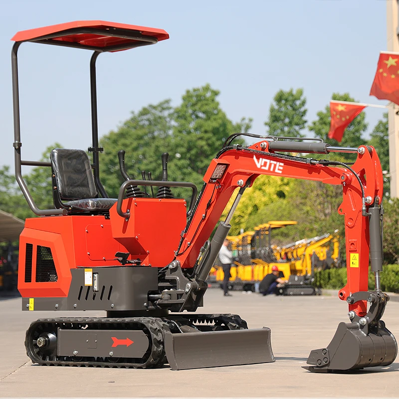 Miniexcavadora de 1 tonelada, maquinaria de movimiento de tierra, personalizada