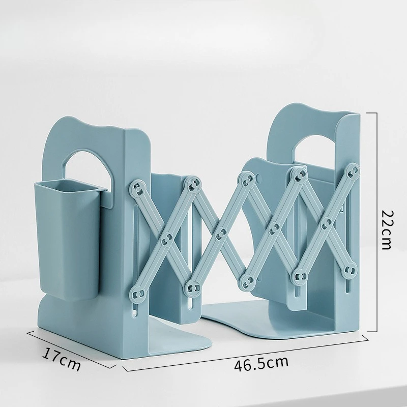 Retractable Adjustable Book Holder Support Frame Desktop Storage Organizer for Student Reading
