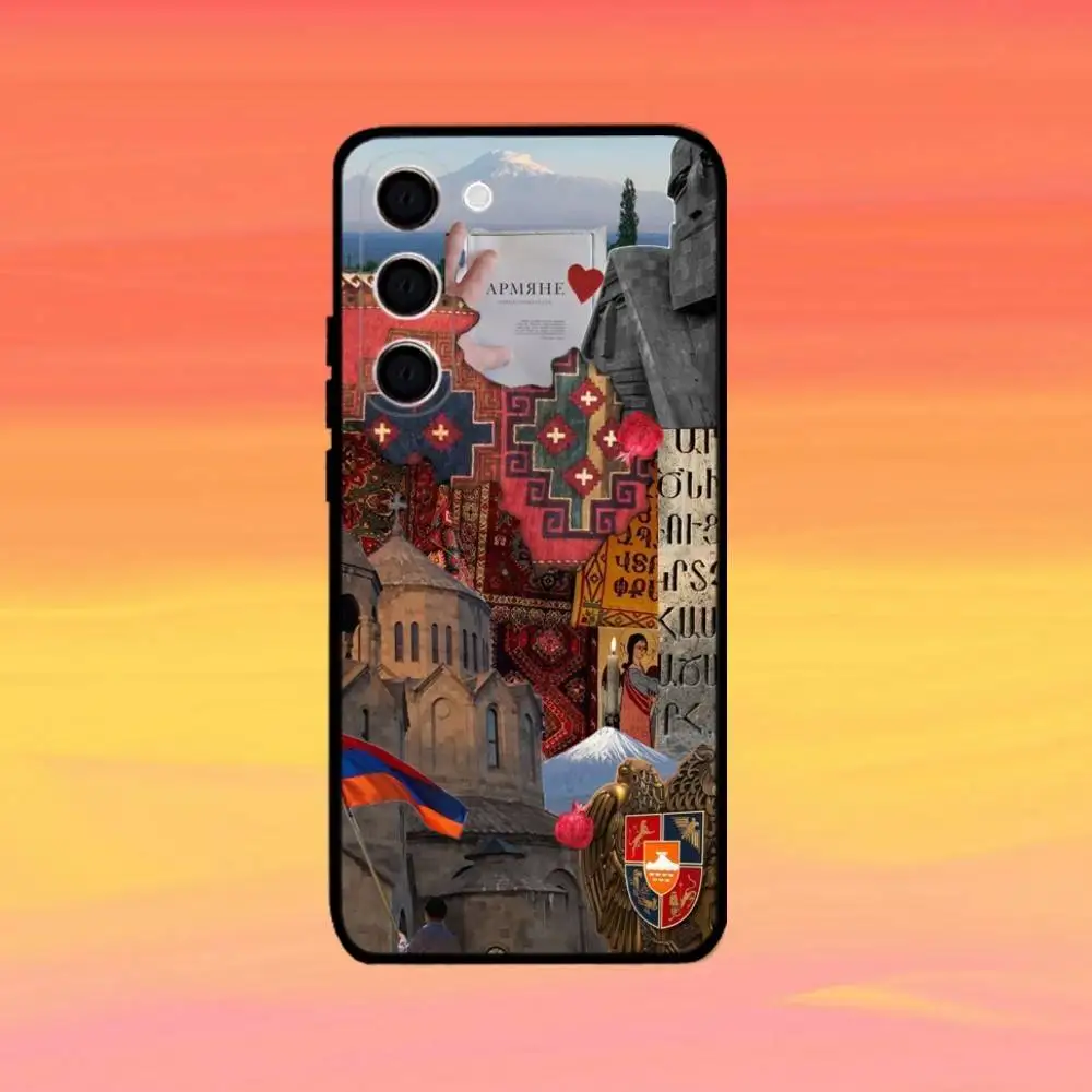 De A-Armenia Vlag Paspoort ART Telefoon Case Voor Samsung Galaxy A73,A72,A71,A70,A53,A52,A51,Anderen Zachte Zwarte Cover