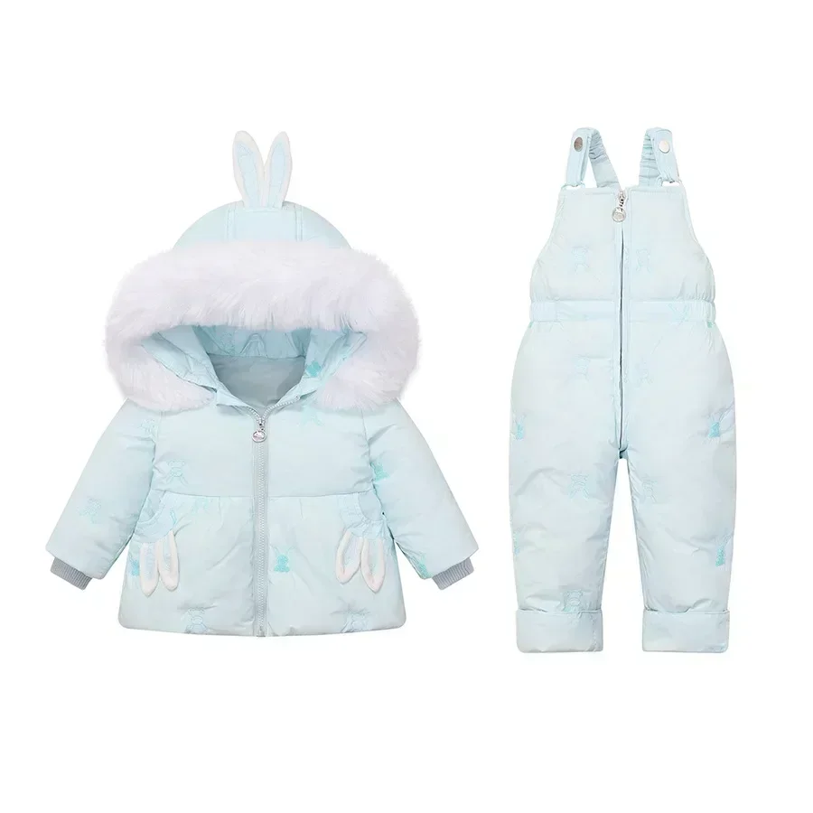 Winter Children\'s Clothing Set Baby Girl  Winter Jumpsuit Down Jacket for Girls Boys Coat Clothes Thicken Ski Snow Suit Overalls