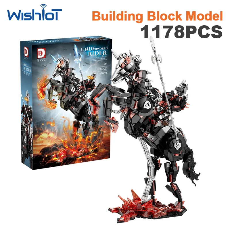 

7033 1178pcs Hell War Knight Model Film Series DIY Construction Toy Building Block Set Collectible Gift for Adult Boys