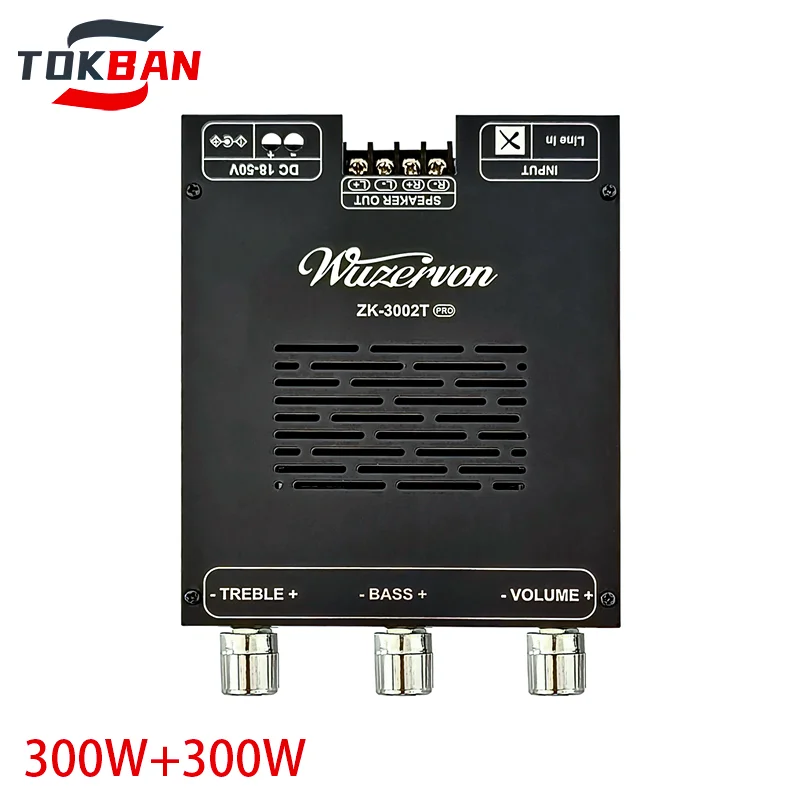 

TOKBAN TPA3255 300 Вт * 2 2,0-канальная плата усилителя Bluetooth высокой мощности HIFI стереоусилитель с схемой защиты