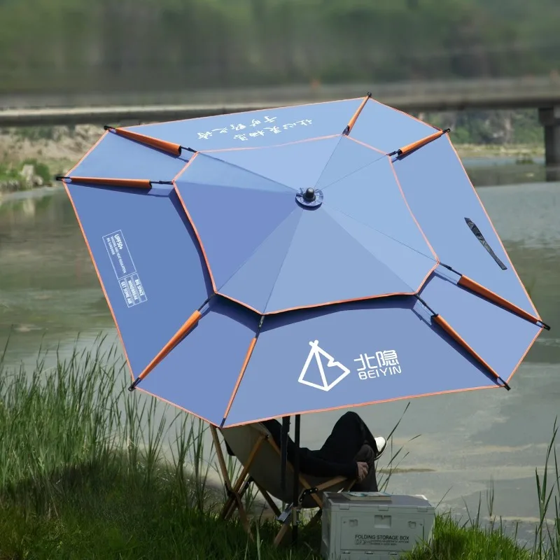 في الهواء الطلق مظلة من الشمس شاطئ البحر الصيد الفينيل حماية الشمس مظلة قابلة للطي المحمولة غير نافذ للمطر معدات التخييم #1