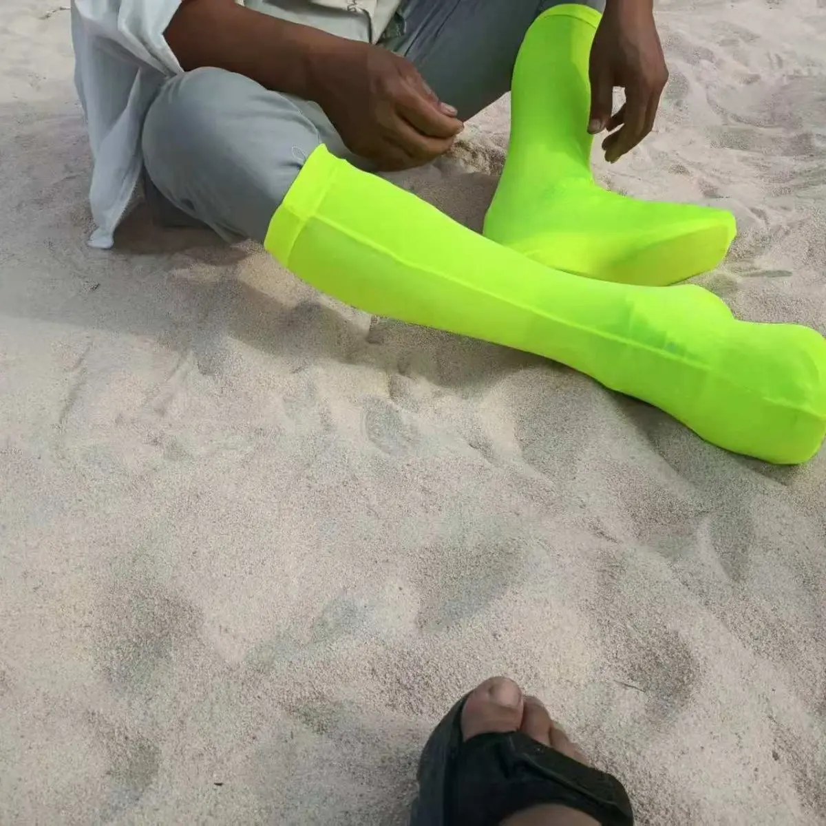 Cubierta de zapato a prueba de arena cubierta de pie del desierto tubo alto engrosado senderismo al aire libre arena montaña turismo playa jugando arena niños