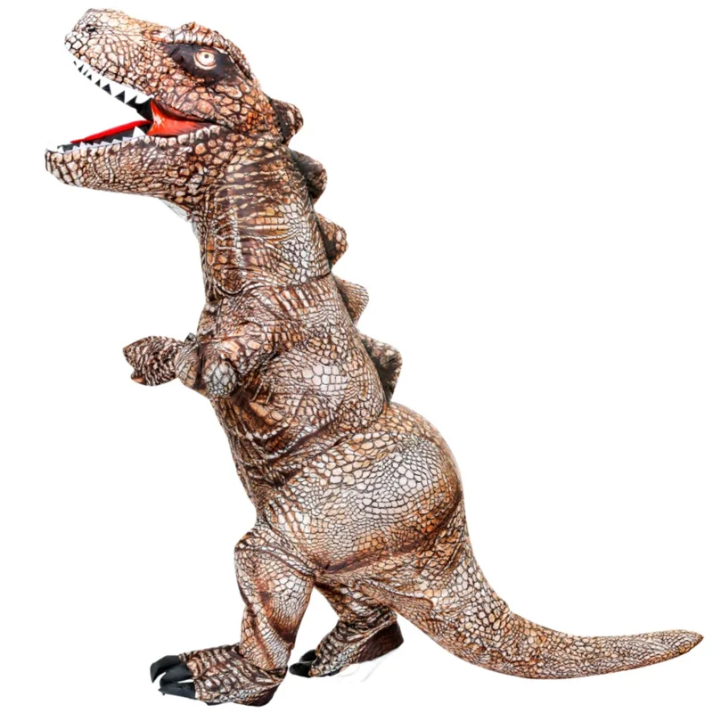 Costumes Gonflables de Dinosaure T-Rex pour Adulte, Cosplay d'Halloween, Accessoire de Jeu, Nouvelle Mascotte