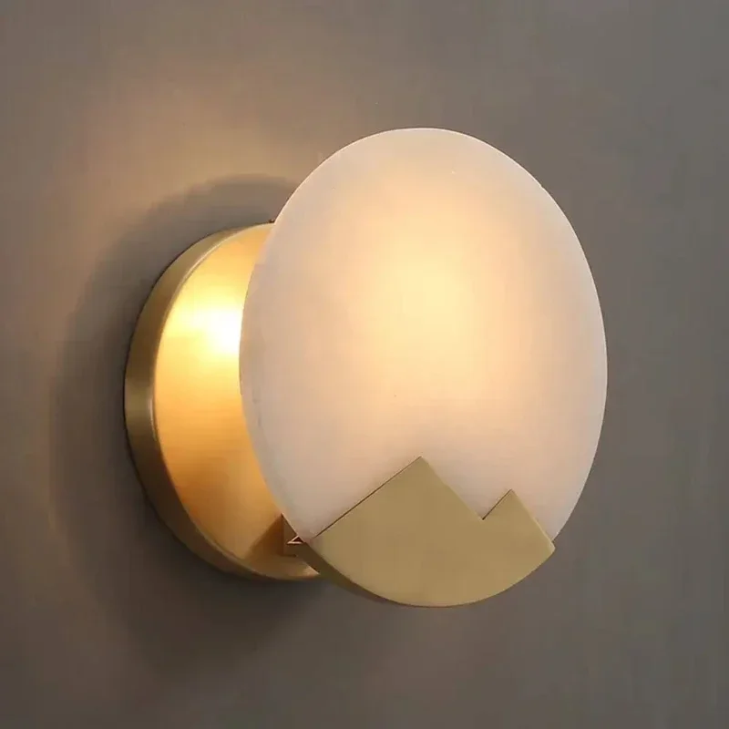 Industrial Vintage Copper Dinosaur Egg Button LED Wall Lamps Art Creative Lustre Lights for Bedroom Home Decoration Chandeliers