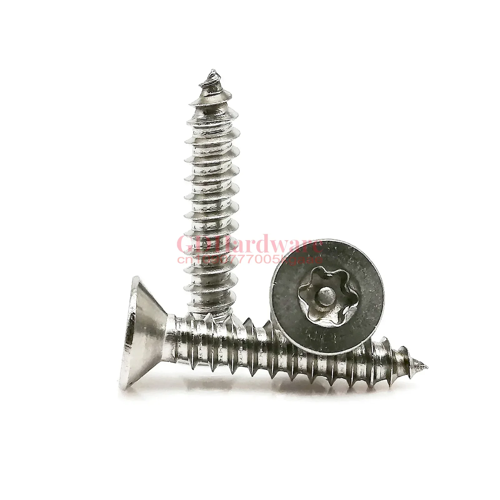 M2.9 M3.5 M3.9 M4.8 304 Stainless Steel Pin Six Lobe Torx Flat Countersunk Head Tamper Proof Security Self Tapping Wood Screw