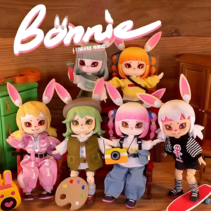 

Bonnie The Journey Of Street Blind Box Movable Joint Body Rabbit Doll Cute Elf Ob11 1/12 Bjd Doll Anime Figure Surprise Gift Toy