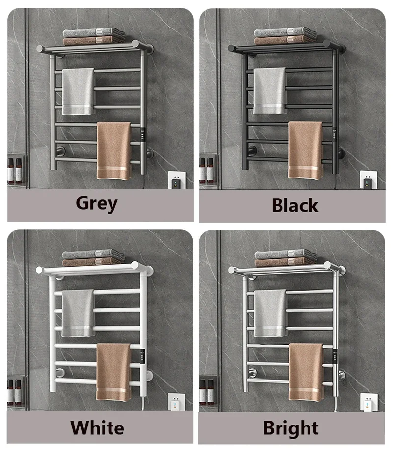 Towel Warmer 304 Stainless Steel 30-70°C adjustment 1-9H timing Smart Heated Electric Towel Rack 50*66*23.5cm 110V/220V