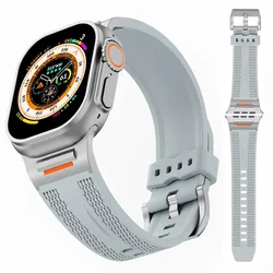 Men's sports strap suitable for Apple Watch S11 10 46mm Ultra 3 49mm 45 44 40 38mm silicone strap suitable for iWatch 987SE6453