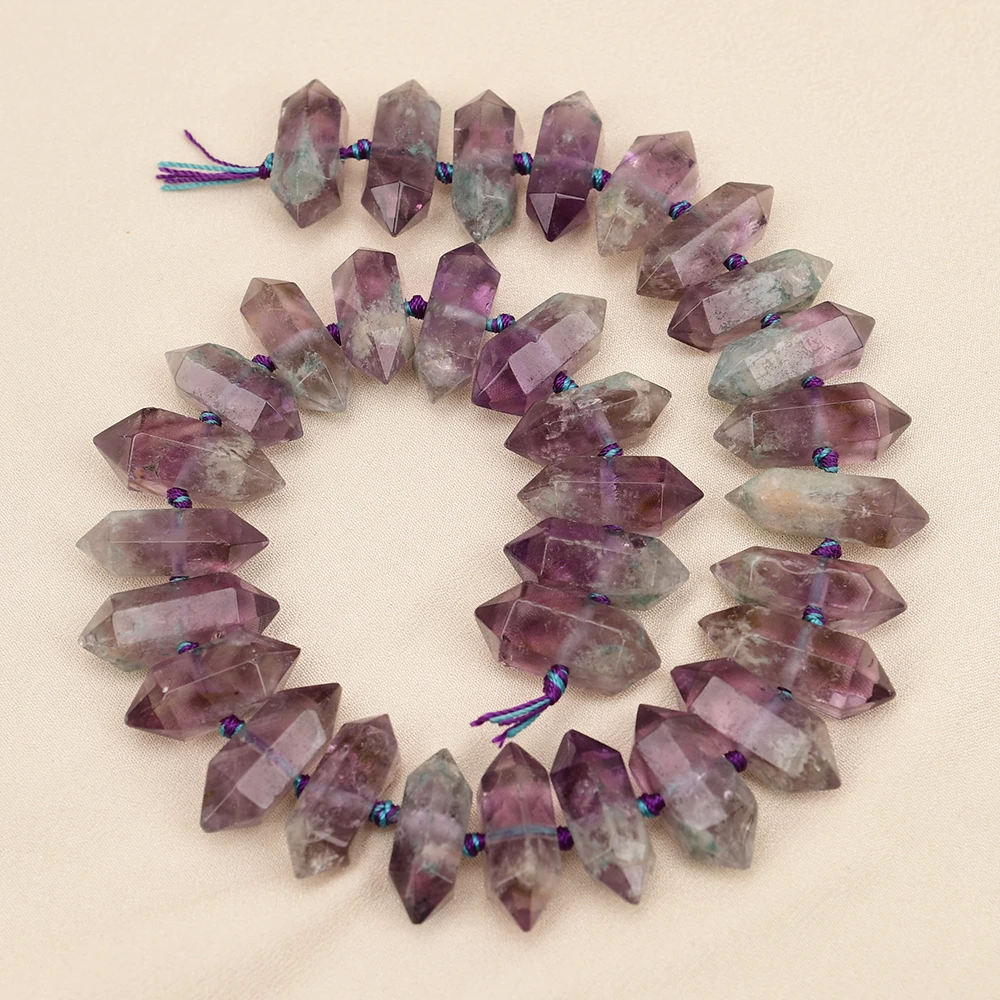 

APDGG натуральный аметист с синим кристаллом кварца, граненые точечные бусины, свободные бусины 17 дюймов, нить для изготовления ювелирных изделий, аксессуар «сделай сам»