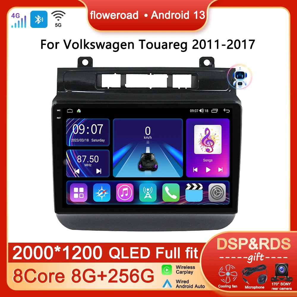 

Stereo Car Multimedia Player Android Radio For Volkswagen Touareg 2011-2017 Carplay Auto Navigation GPS DVD No 2din BT Head Unit