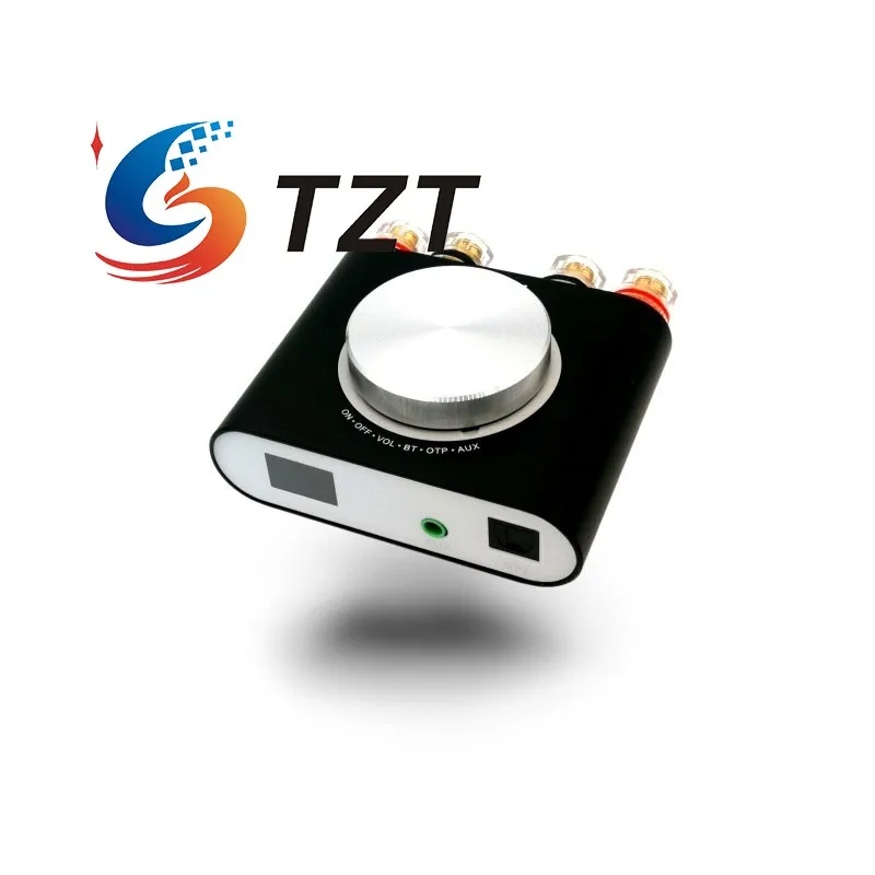 TZT JiYi M6 100Wx2 Hifi Power Amplifier Power Amp Small Bluetooth Amplifier (Black/Sky Blue/Silver) with TPA3221 Chip