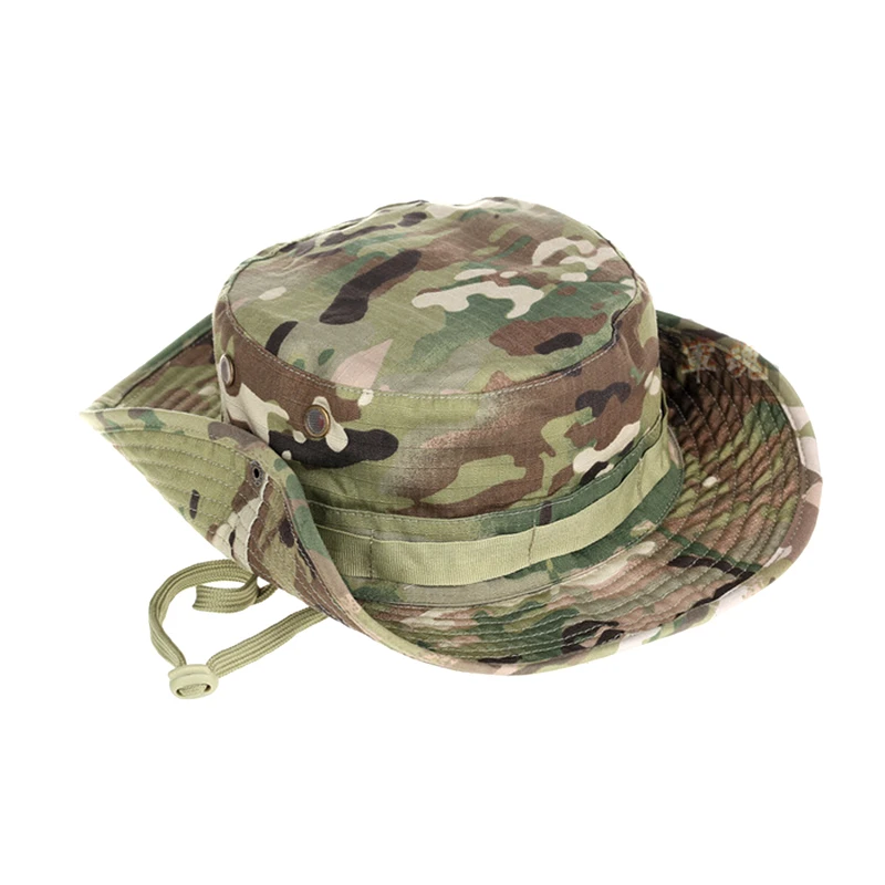 Tactical Cap Men Camouflage Boonie Hat Sun Protector Outdoor Paintball Airsoft Army Training Fishing Hunting Hiking Scarf