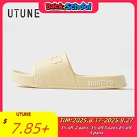 UTUNE Cute Bear Slides For Women Summer Home Silent Non-Slip Thick Sole Massage Slippers Couple Comfortable Soft Bathroom Sandal