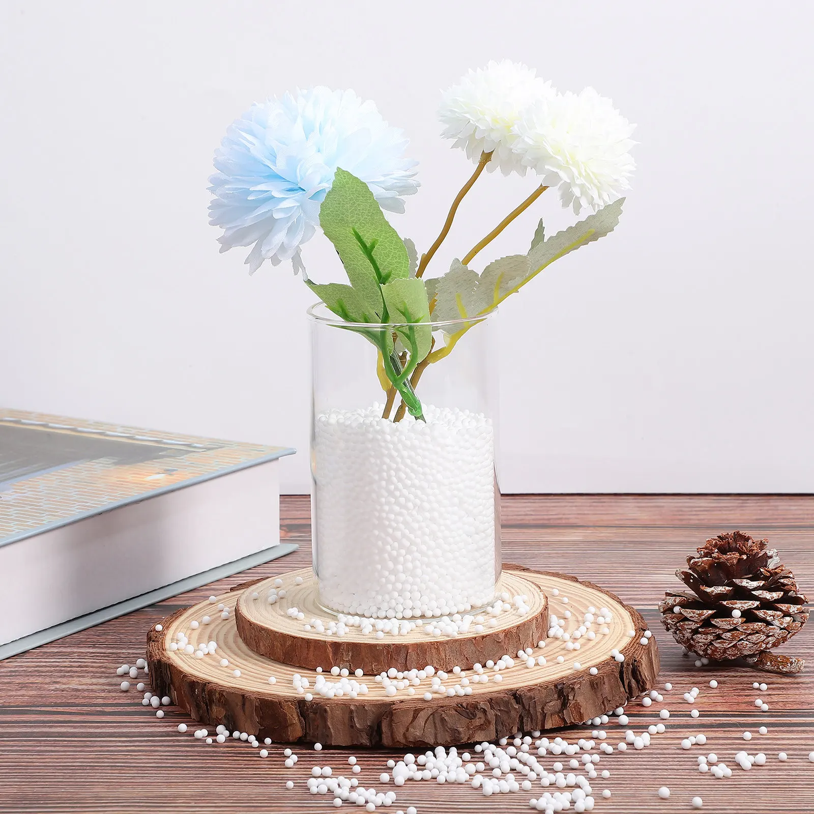 60000 Stück DIY Schaumstoffkugeln Weiß 2,5-3,5mm Material für Kinder Modelliermasse Schneekugeln Bastelbedarf Weiße Kugeln DIY-Bälle