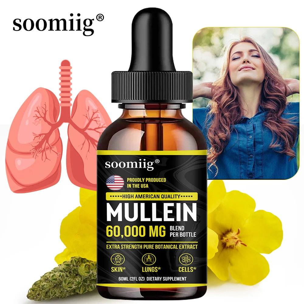 

Mullein Leaf Drops - Powerful Mullein for Immune Support,Detox & Respiratory Support,Organic Cleanse Supplement