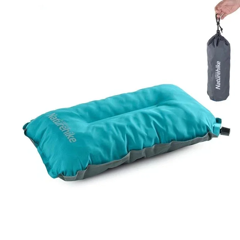 Automatic inflatable pillow outdoor portable camping tent air cushion pillow travel blowing pillow