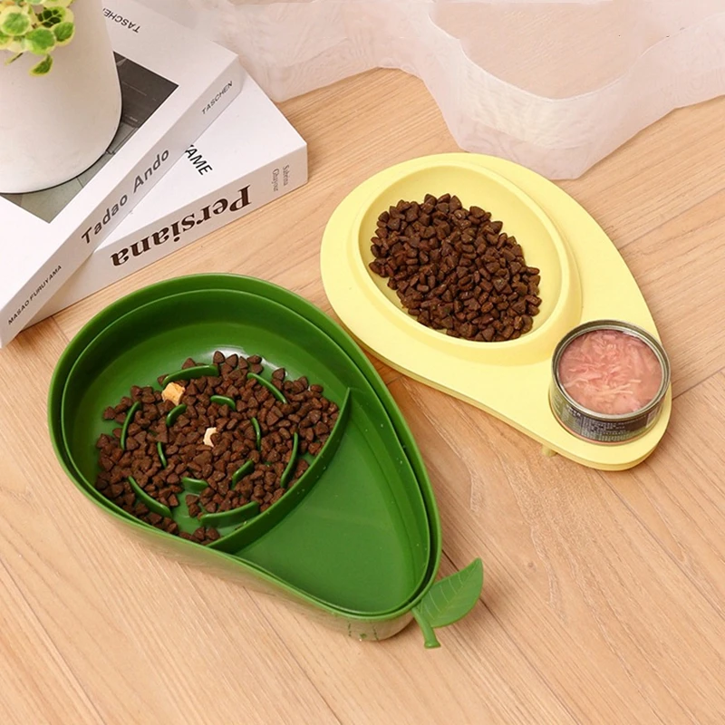 Dog Automatic Feeders Water Bottle Avocado Shape Cat Bowl Feeding and Drinking Dog Water Dispenser Pet Supplies