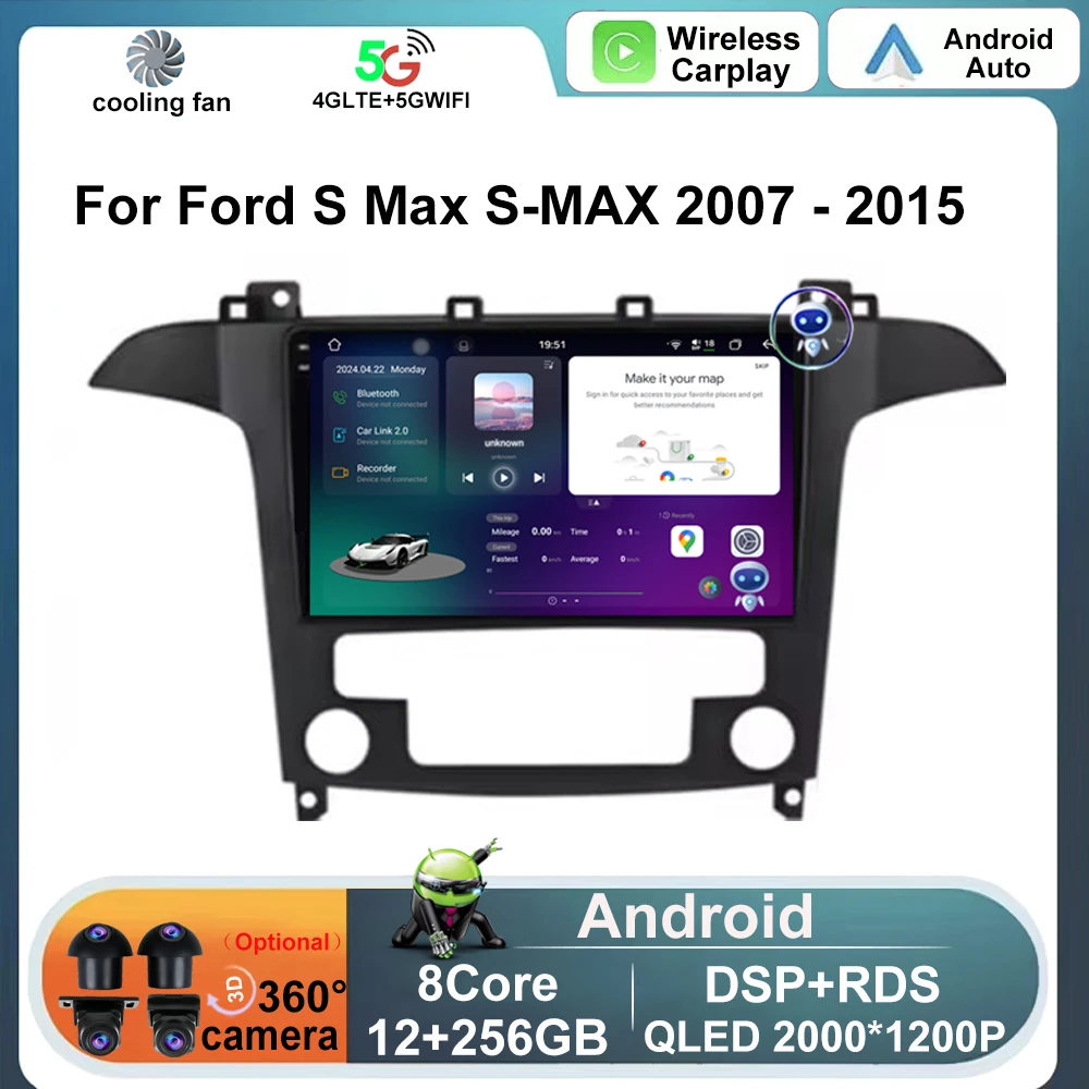 

Android 14 Car Radio Multimedia DSP For Ford S Max S-MAX 2007 - 2015 Video Player Navigation GPS Stereo Auto HU No 2Din