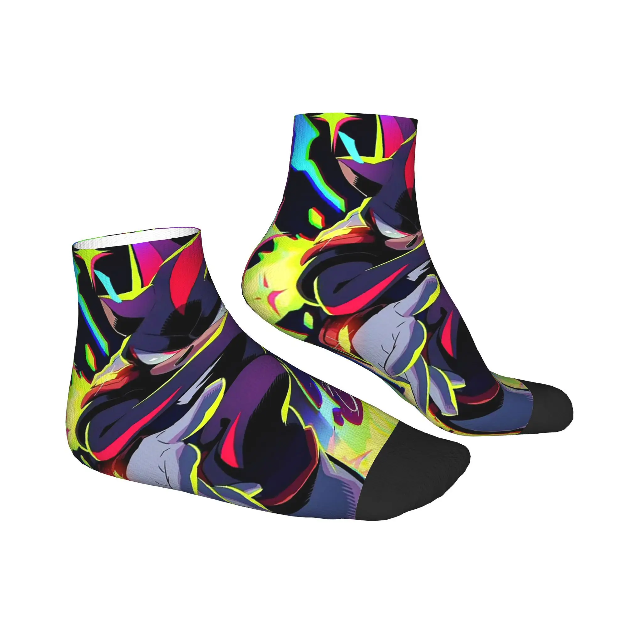 ถุงเท้า Shadow the Hedgehog Sonic the Hedgehog ถุงเท้าฮาราจูกุเนื้อนุ่มพิเศษ ถุงเท้าทุกฤดู อุปกรณ์เสริมสำหรับของขวัญสำหรับทุกเพศ