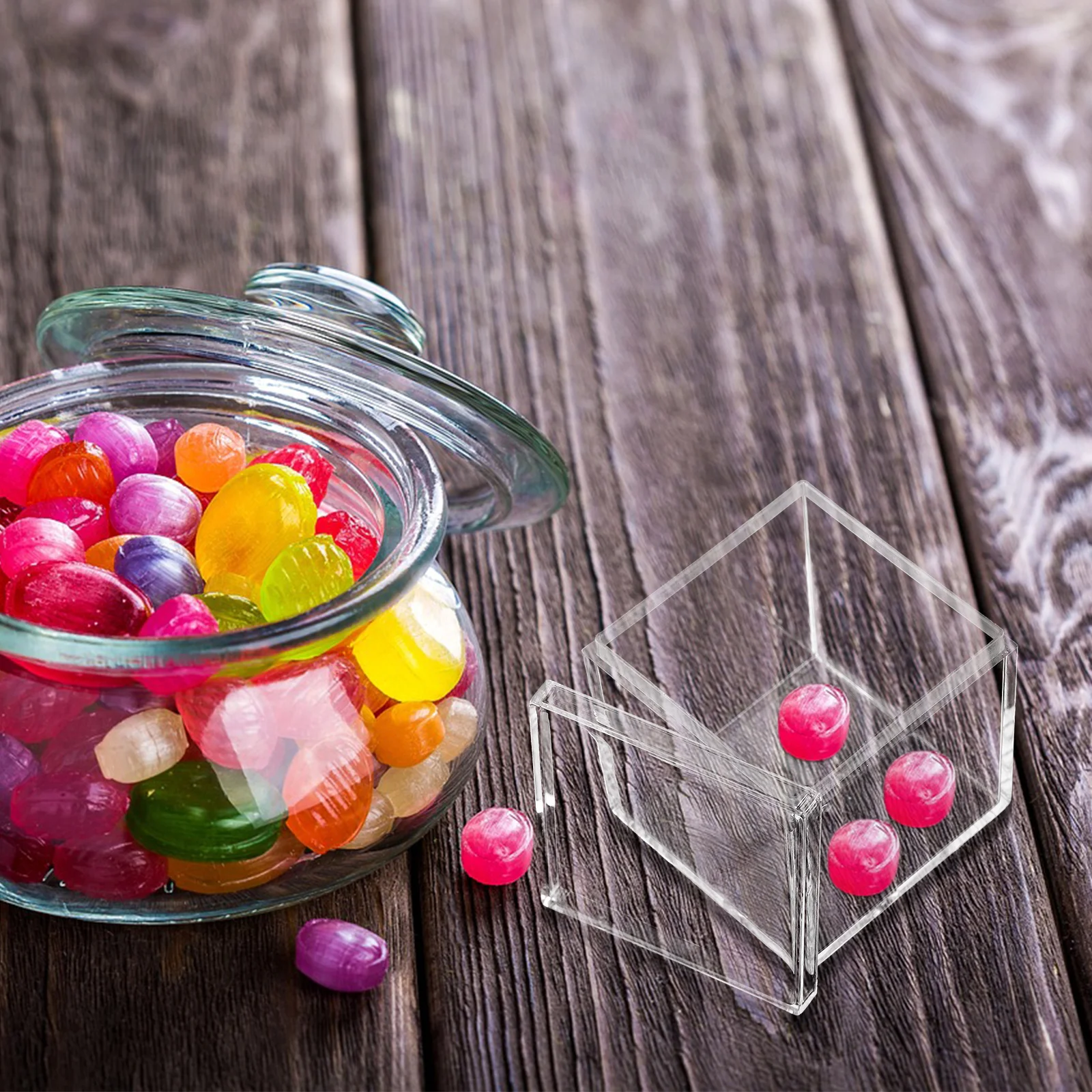 

10pcs Acrylic Boxes Acrylic Gift Box Square Transparent Storage Containers Sealed Gift Packing Case for Party Favor