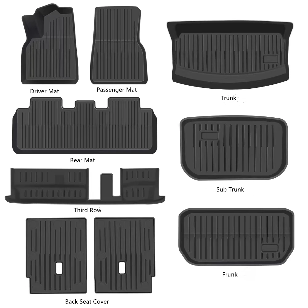 

Car Floor Mats for Teslas Model Y 7 seats Interior Accessories