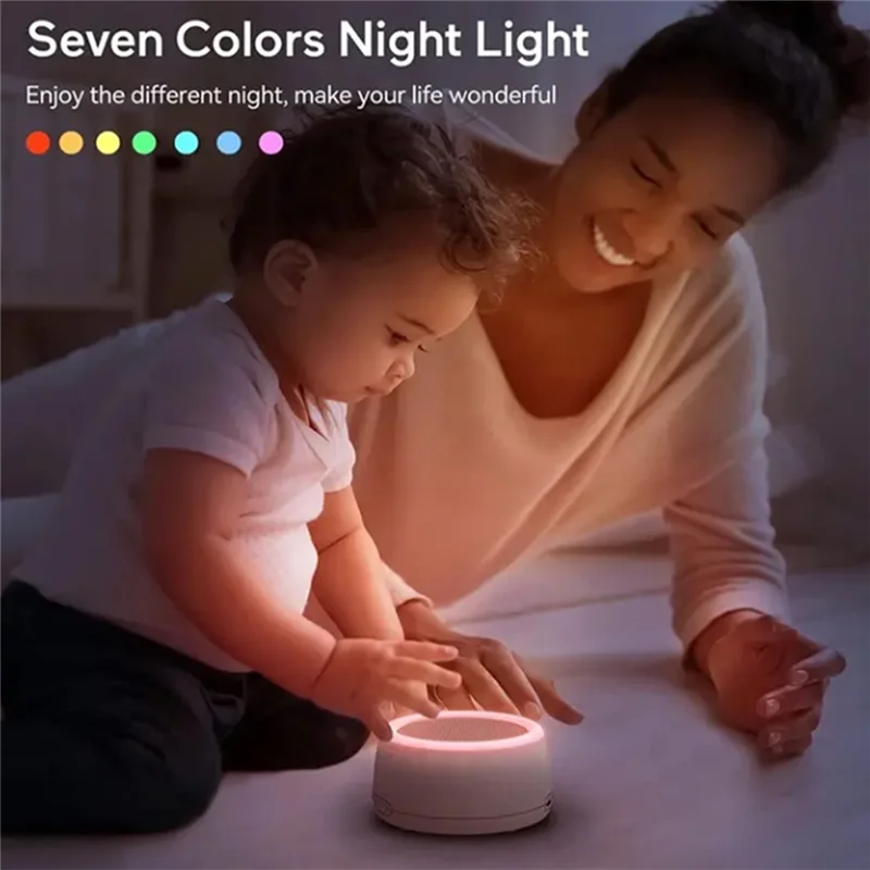 Máquina de ruido blanco, altavoz Compatible con Bluetooth, altavoz de sincronización recargable para dormir de bebés adultos