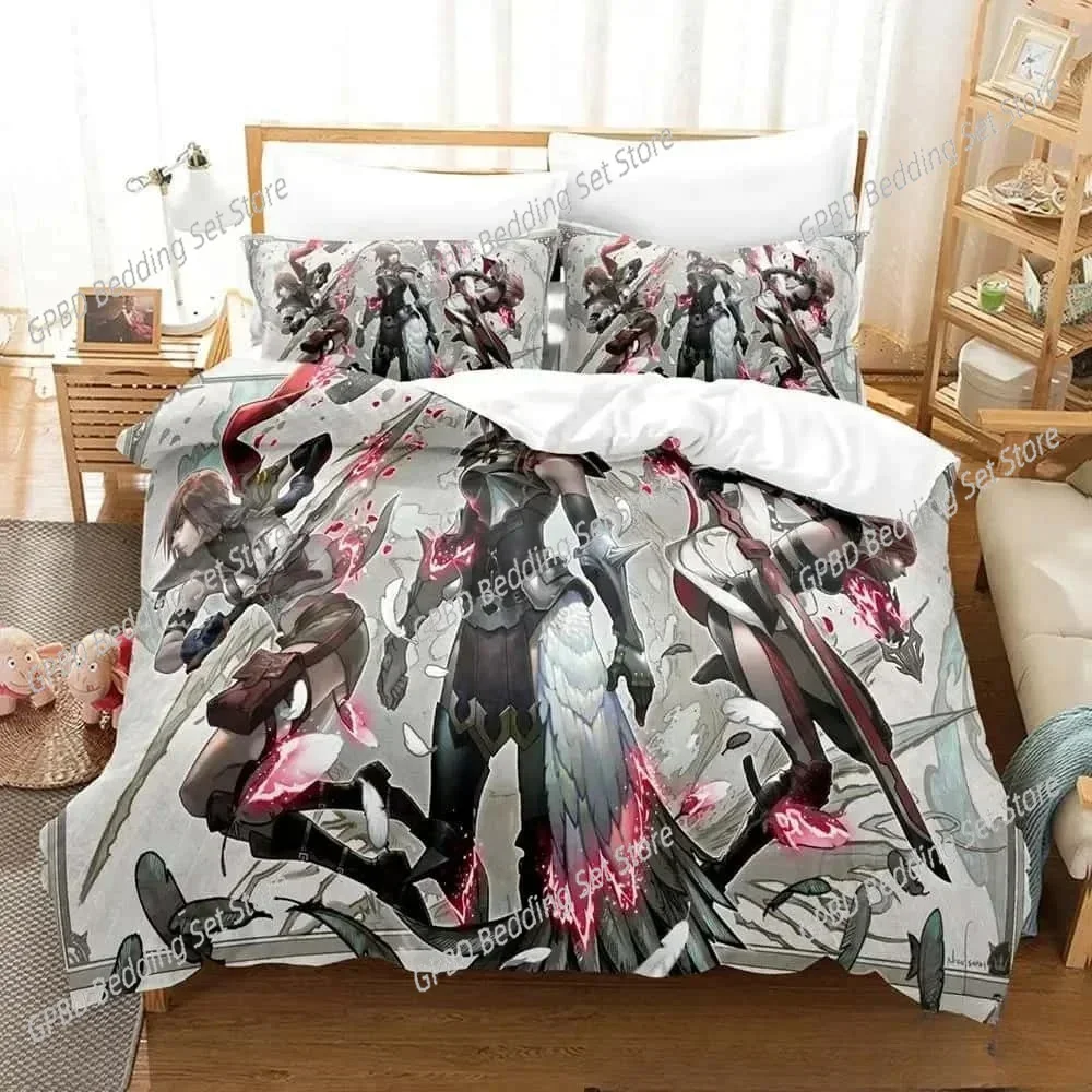 New 3D Print Anime Game FINAL FANTASY XIII-2 Bedding Set Boys Girls Twin Queen King Size Duvet Cover Pillowcase Bed boys Adult