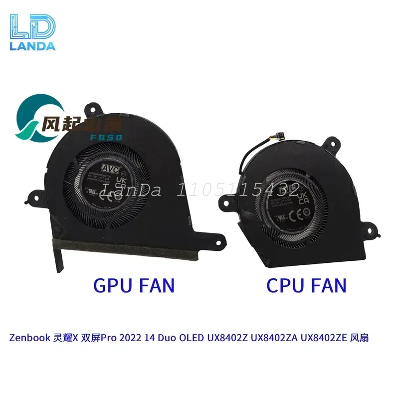 Fan for ASUS Zenbook Lingyao X Pro 14 UX8402Z UX8402ZA UX8402ZE