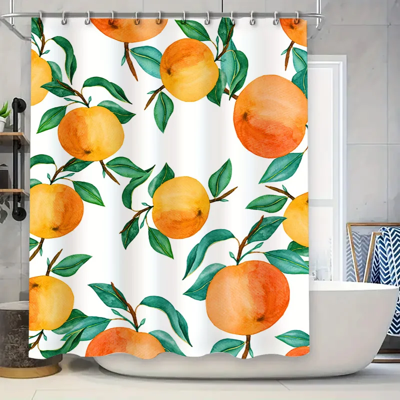 

Modern Bathroom Shower Curtain Polka Dots Waterproof Bath Decor Black White Printed Fabric Washable Home Decoration Size: 72x84