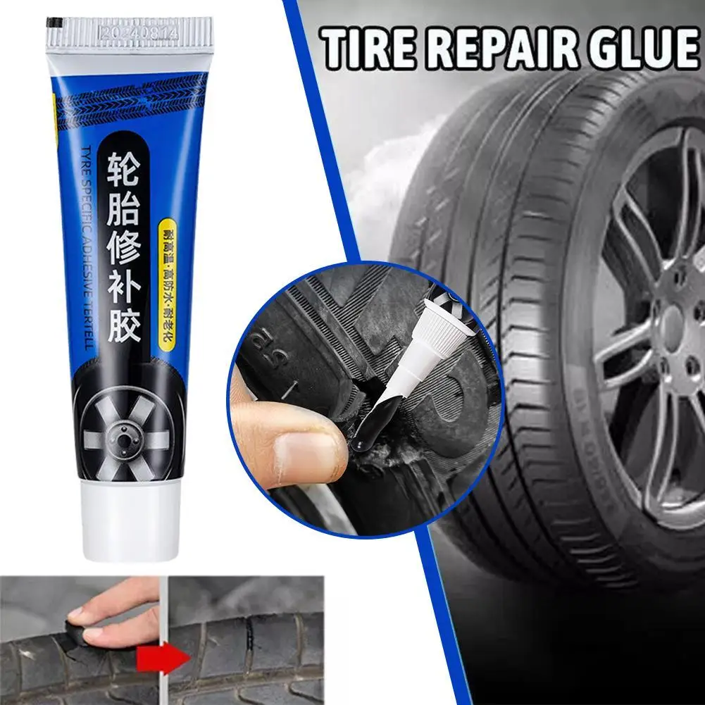 1/2/3Pcs 60ml+white Scraper+sandpaper Car Tire Repair Agent Car Tire Rubber Waterproof High Low Temperature Wear Resistant