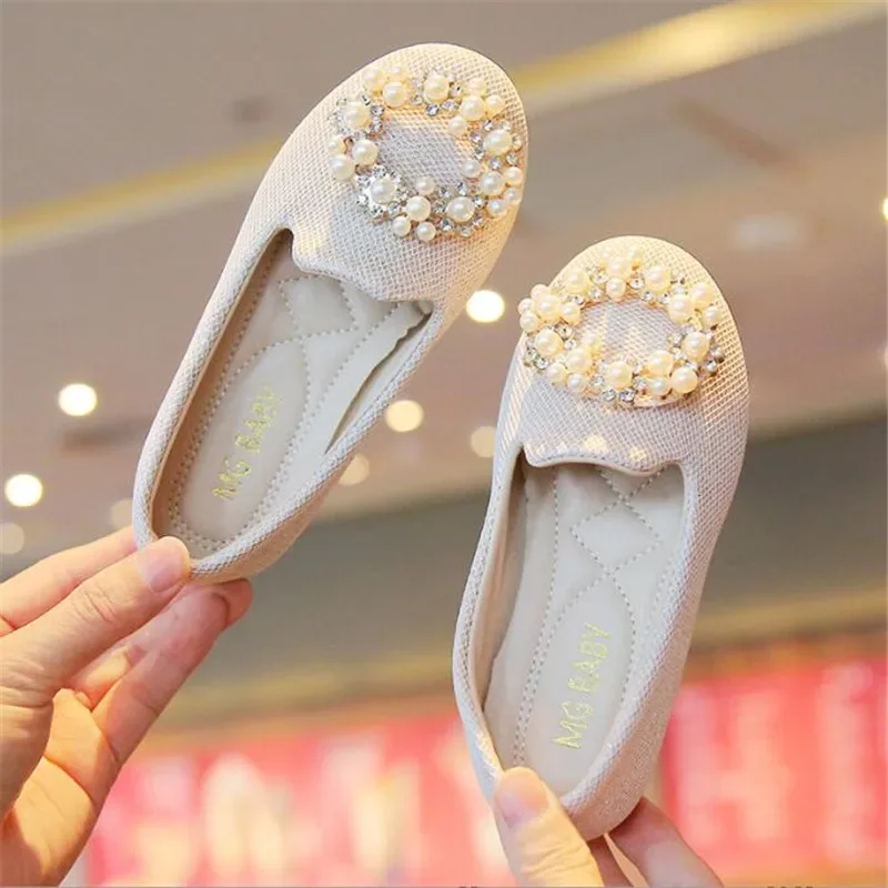 Sapato De Casamento De Couro Para Meninas, Soft Flats, Lantejoulas, Casual, Crianças, Crianças, Moda