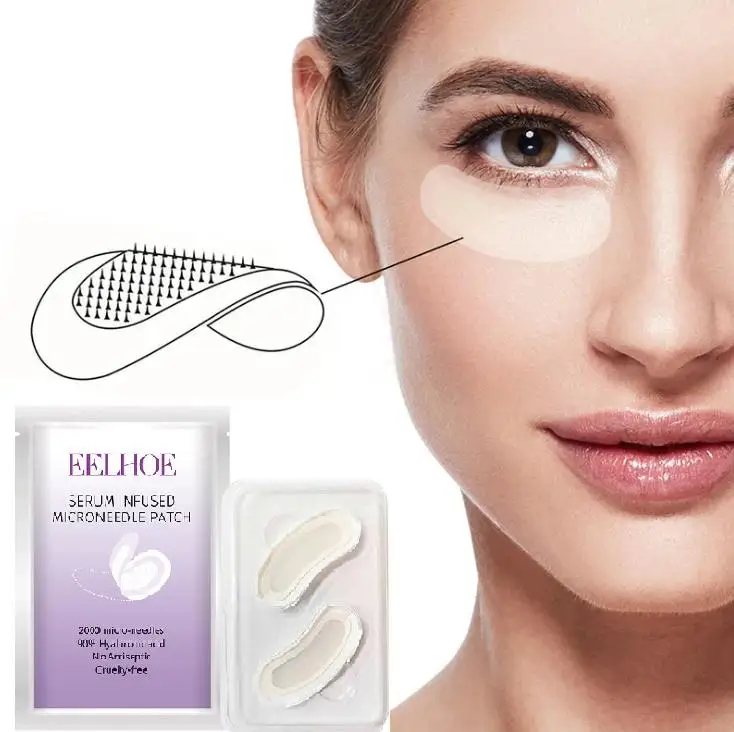 Serum Infused Microneedle Eye Patches Mask For Anti Wrinkle Aging Dark Circles Moisturizing Under Eye Gel Pads Skin Care