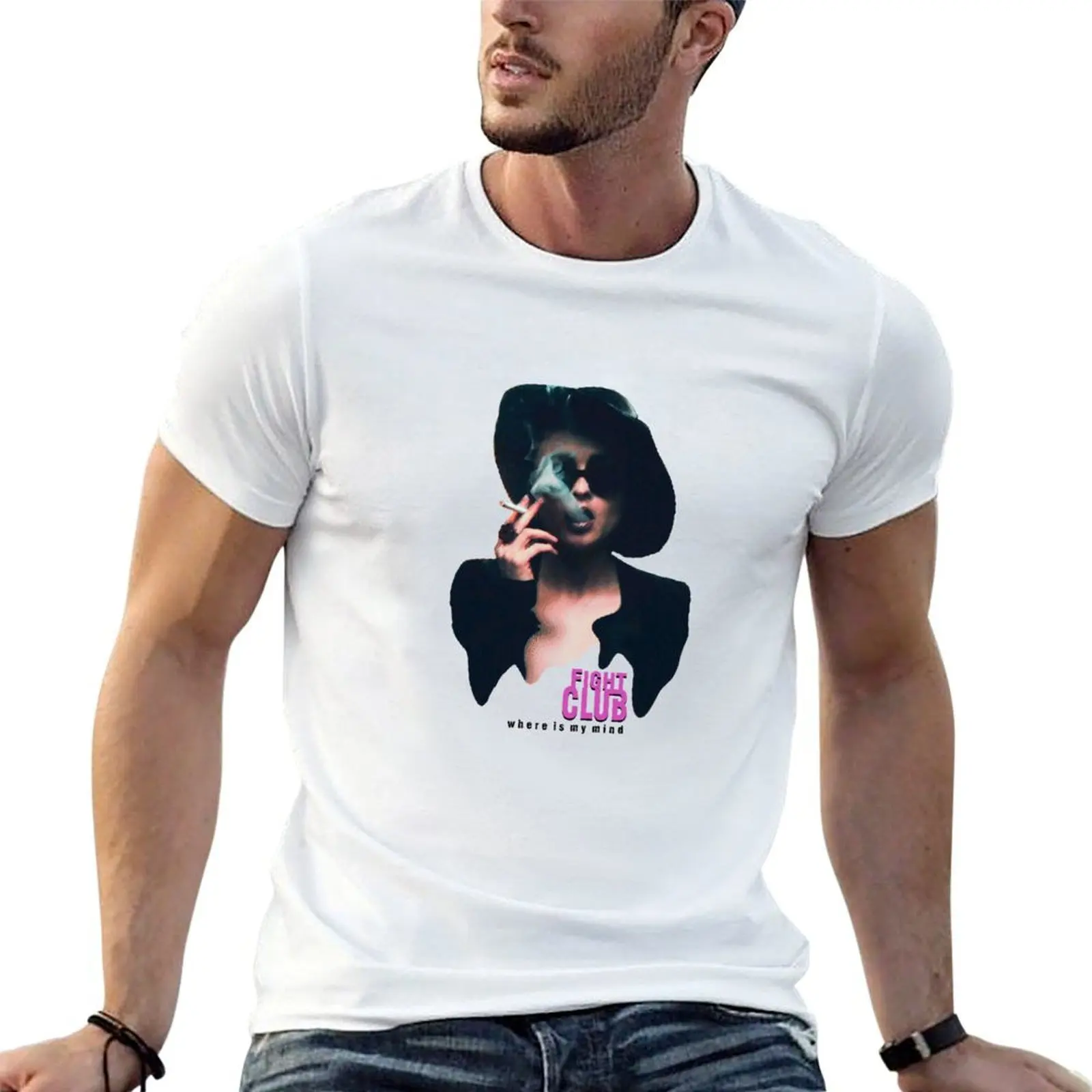 Marla Singer smoking Fight club , Where is my mindHelena Bonham Carter T-Shirt Anti-Pilling Casual T-Shirt