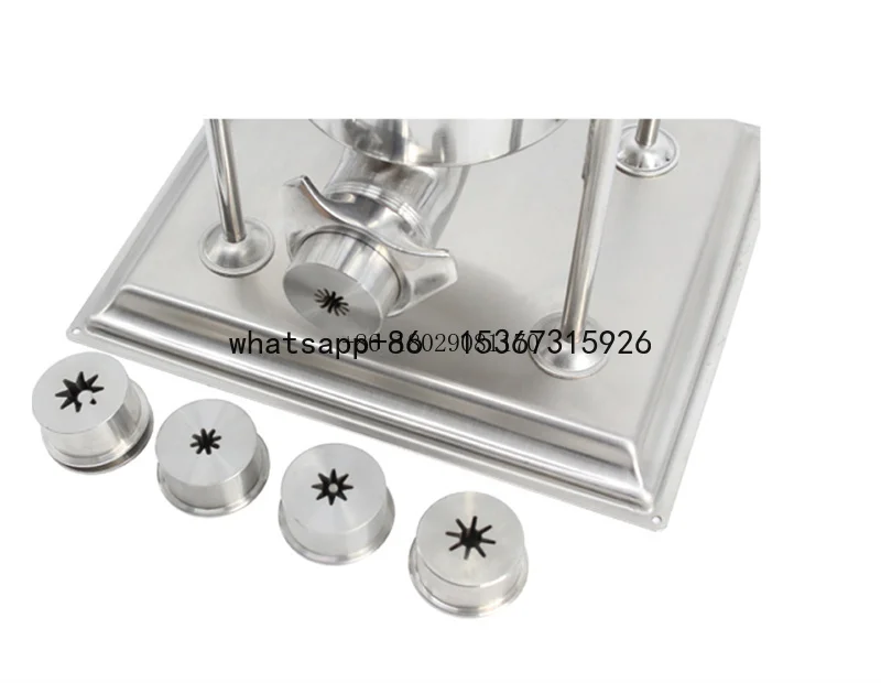 Churros Maker Machine Small Churros Filling Making Snack Equipment 5 Kinds Of Molds Stainless Steel 5L Manual Mini Spanish