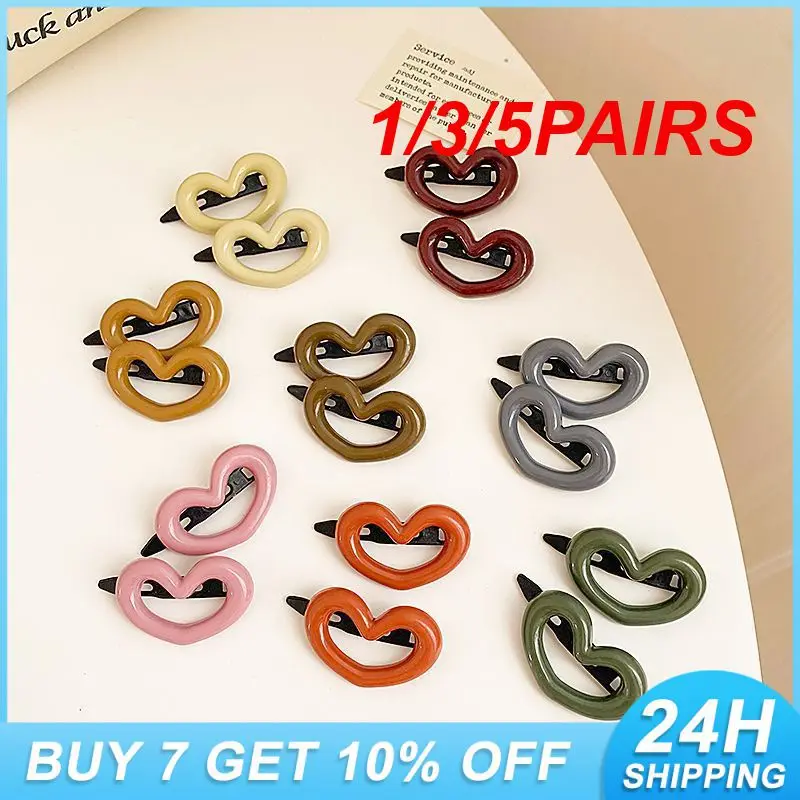 1/3/5PAIRS Cute Hairpin High Quality Charming Clothing Accessories Broken Hair Clips Fashion Accessories Practical Hair Catch