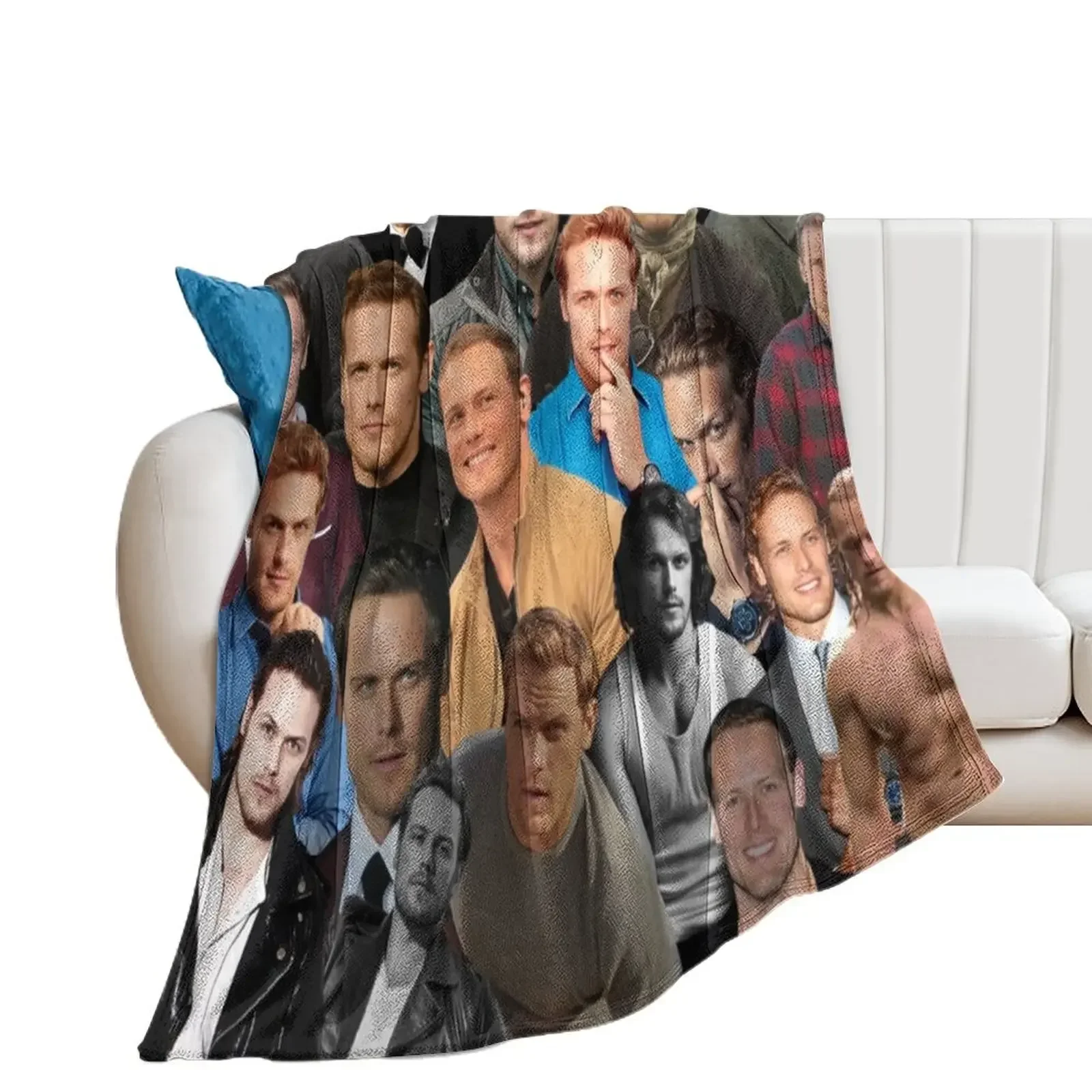 

sam heughan photo collage Throw Blanket Designers Decorative Throw Blankets