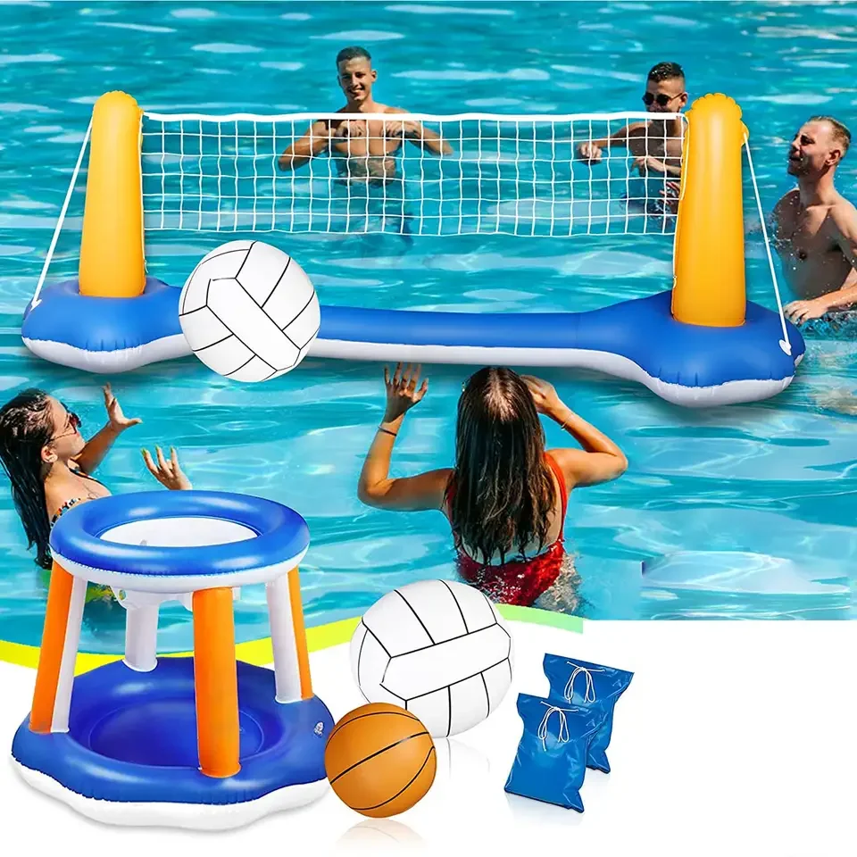 

Inflatable Volleyball and Basketball Net for Pool Floating Pool Swimming Game Toys Nets Sets water Equipment