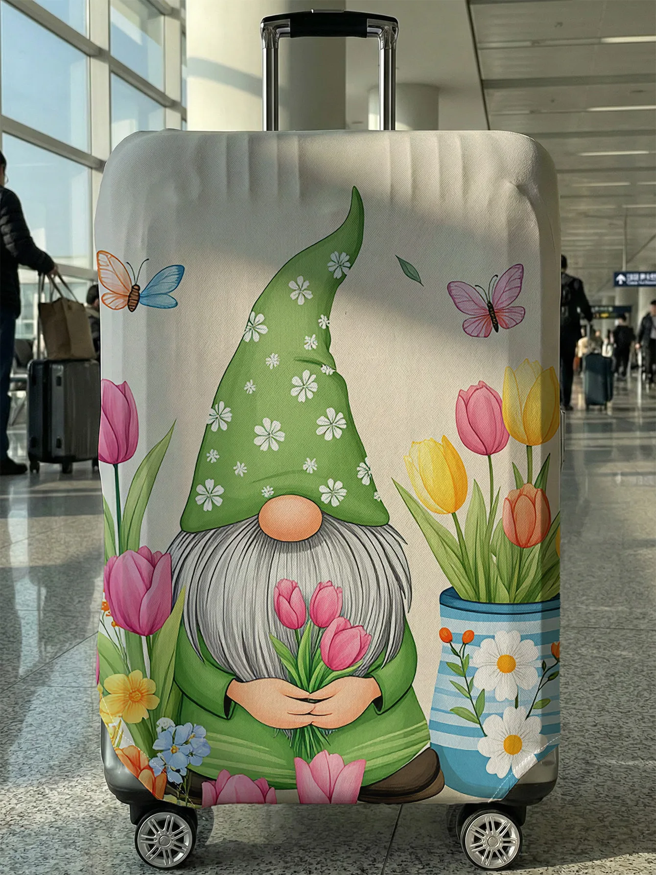

Goblin tulip butterfly luggage protection cover, suitable for 18-32 inch luggage covers, luggage handle gloves, travel accessori