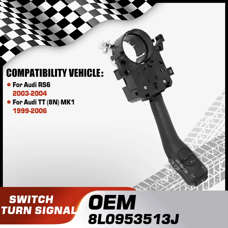 

Car Turn Signal Multi Function Combination Switch For Audi RS6 2003-2004 Audi TT 8N MK1 1999-2006 8L0953513J 8L0953513H01C