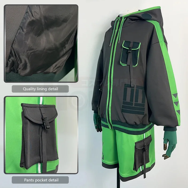 

Mob 100 Anime Mobu Saiko Hyaku Kageyama Shigeo Cosplay Costume Wig Hoodie Shorts Gloves Rose Net Daily Wear6;d'3,h'7.b;