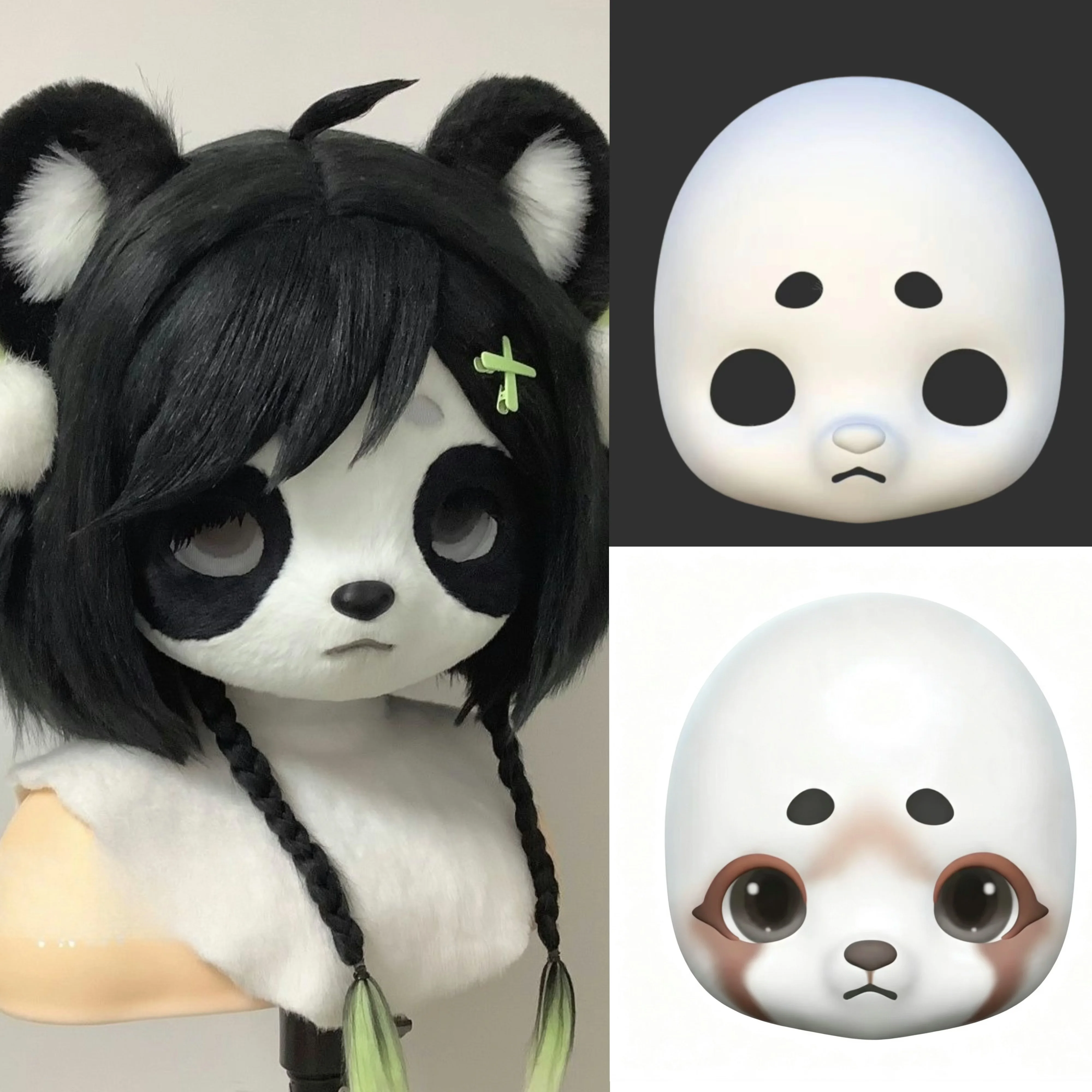 Kigurumi Head Shell Anime Cosplay Mask Blank Kig Base 3D Printed Cosplay Prop DIY Character Mask Wearable Kig OC Head Shell
