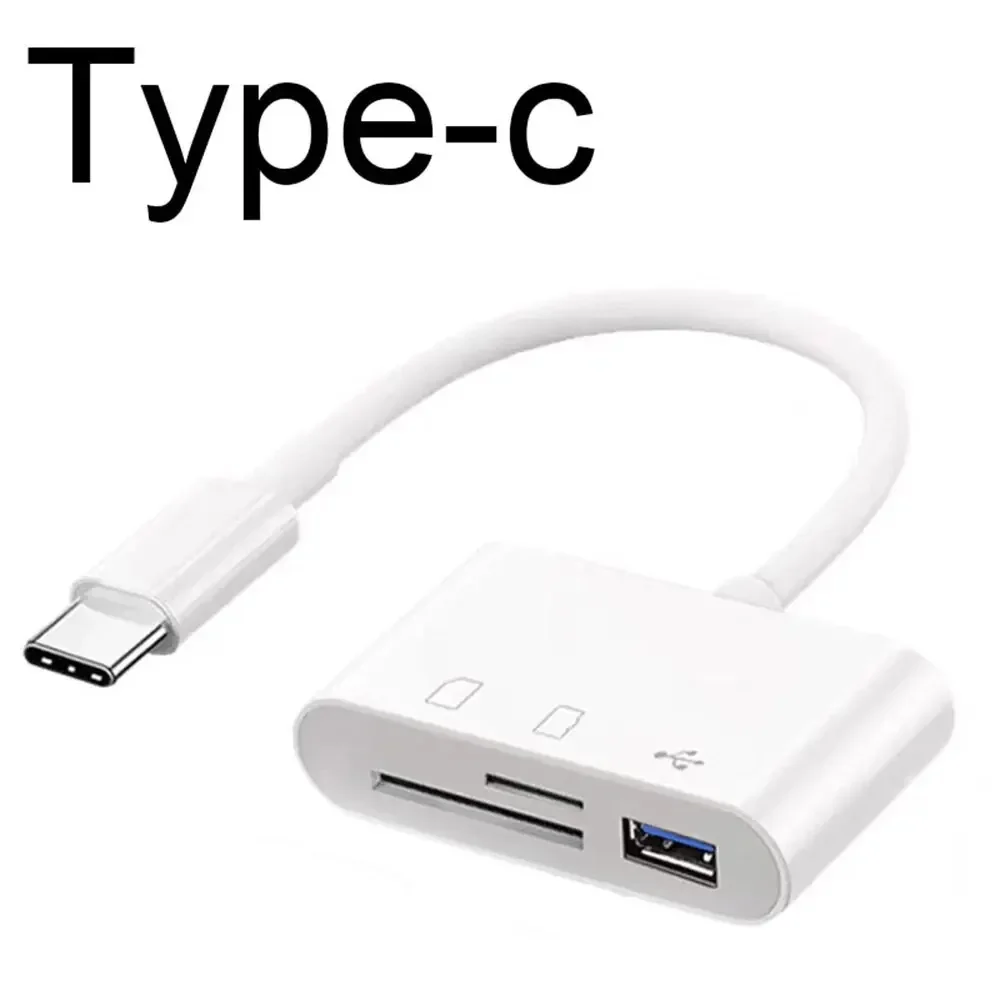 3 In 1 Adapter Type-C, TF, CF, SD, Memory Card Reader, Recorder, Compact Flash USB-C, easy to plug and remove