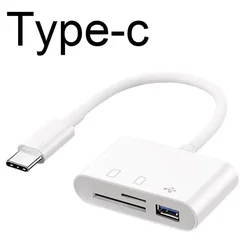 3 In 1 Adapter Type-C, TF, CF, SD, Memory Card Reader, Recorder, Compact Flash USB-C, easy to plug and remove