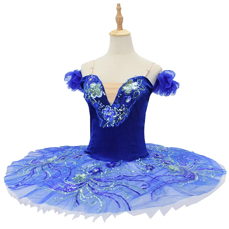 2022 Blue Professional Ballet Tutu Swan Lake girl and Women Ballerina Party Dance Costumes Ballet Tutu Ballet Dress Girl