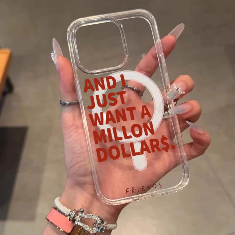 Fashion Abstract Quotes Case For iPhone 17 Pro 16 15 14 Pro Max 13 12 11 Pro 7 8 Plus XS For Magsafe ShockProof Clear TPU Funda view 3